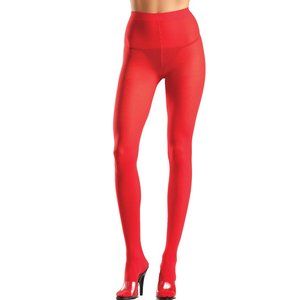 Opaque Pantyhose Nylon Red